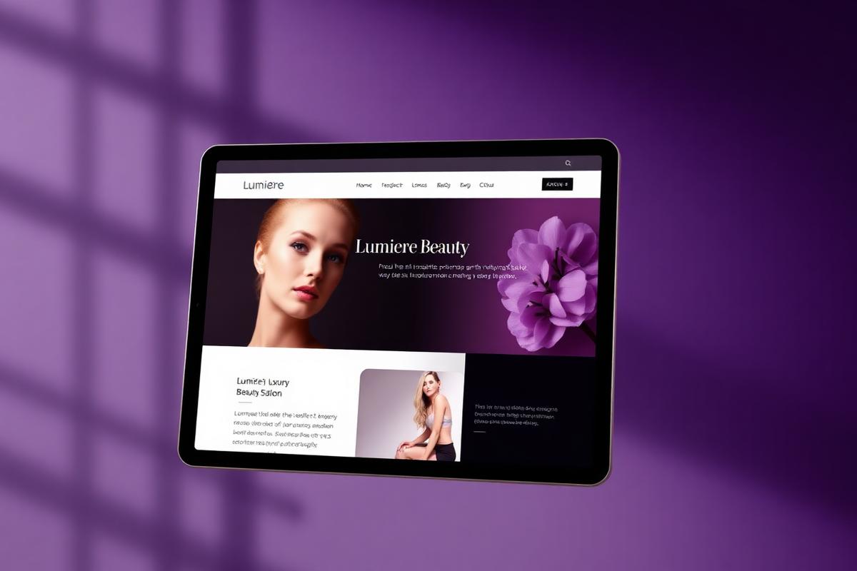 Beauty salon website concept — Lumière Beauty